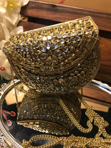 Adorable Handmade Kundan Clutch (1)