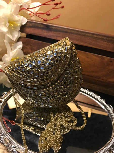 Adorable Handmade Kundan Clutch (1)
