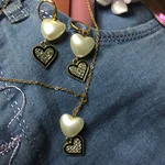 Heart Necklace and Earrings