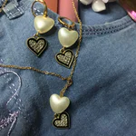 Heart Necklace and Earrings