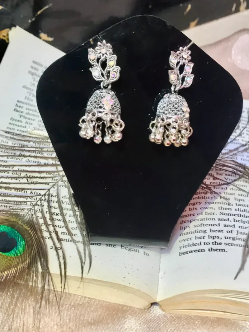 Oxidised Earrings Jhumka - Graceful Allure