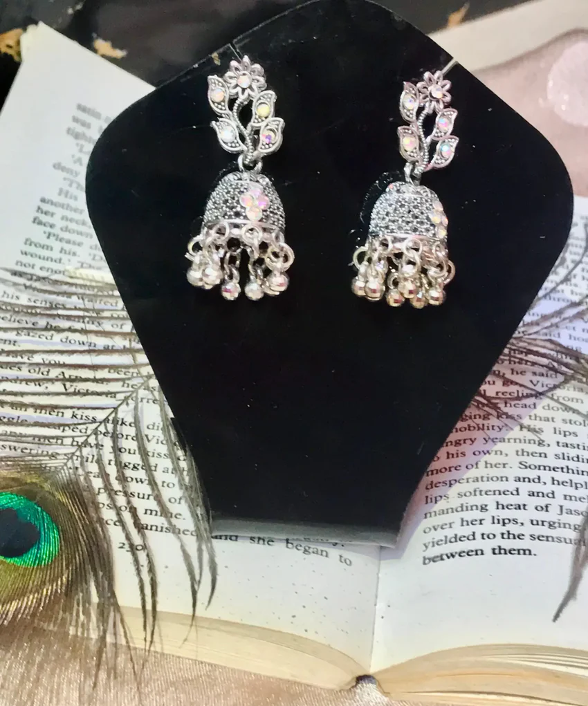 Oxidised Earrings Jhumka - Graceful Allure