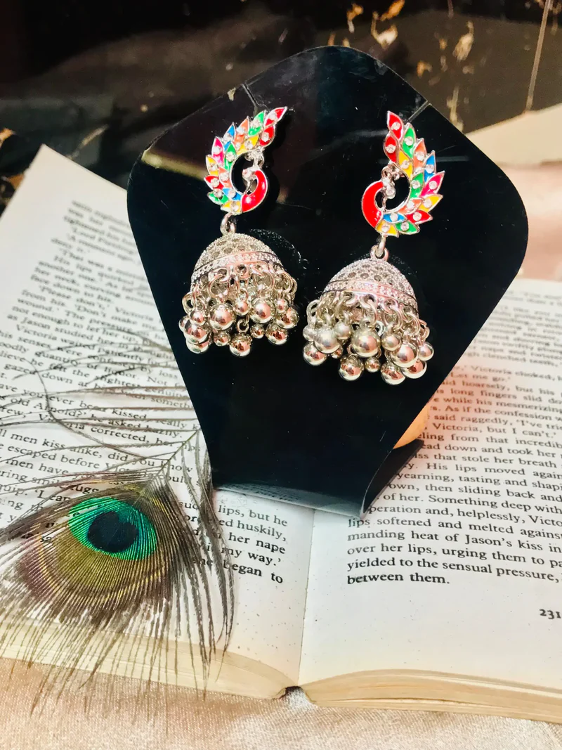 Oxidised Earrings - Meticulous Handmade