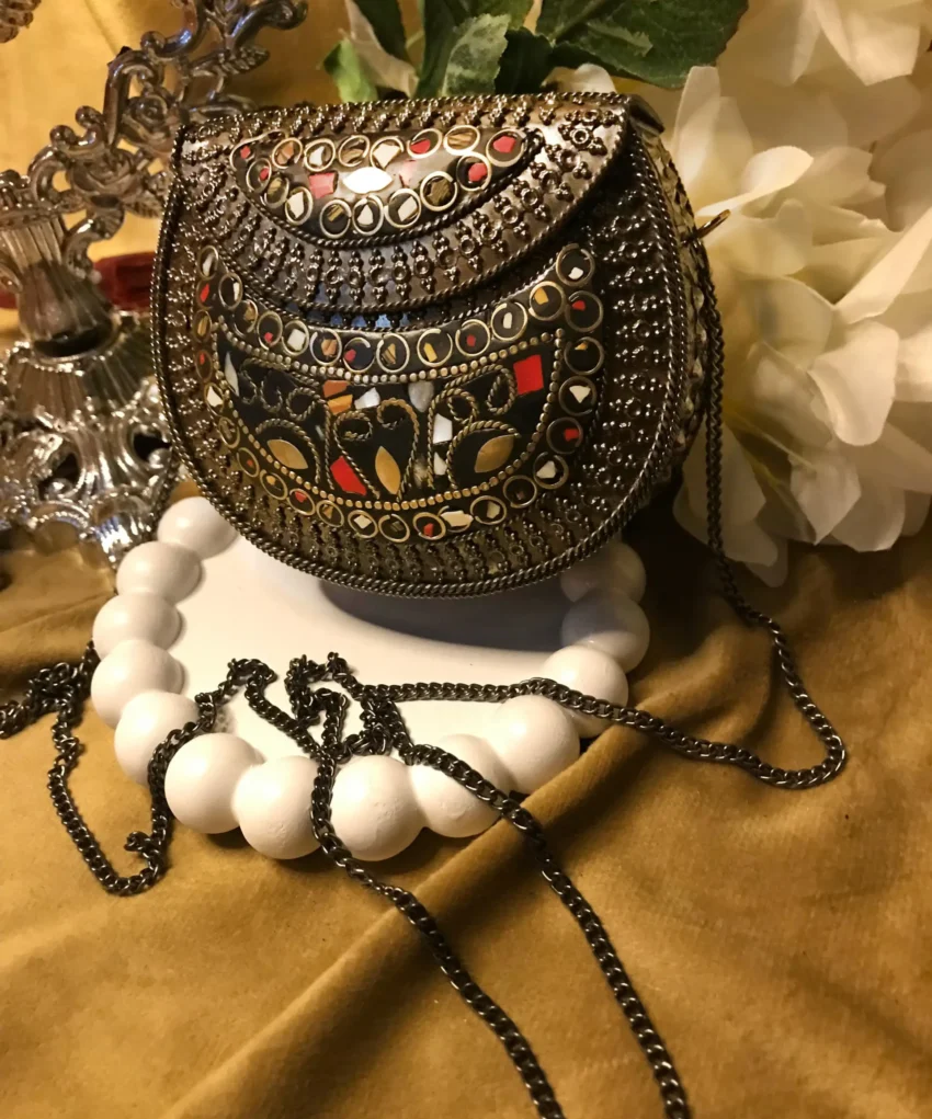 Beautiful Brass Metal Clutch (1)