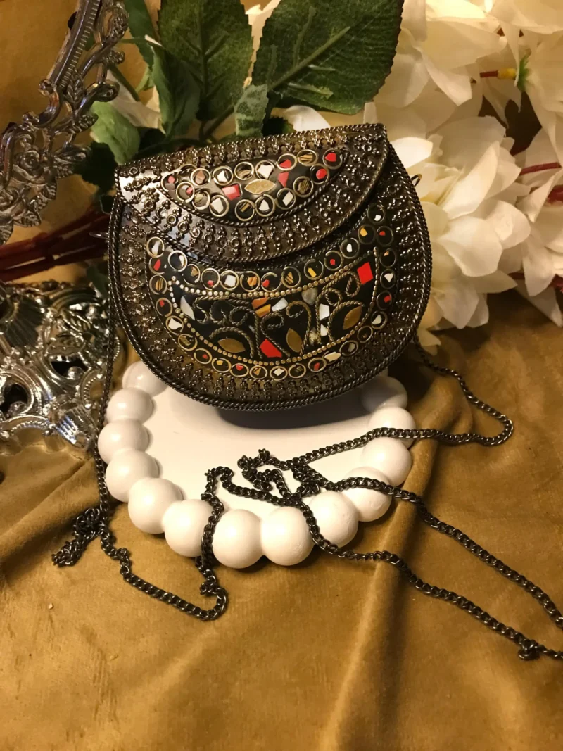 Beautiful Brass Metal Clutch (1)