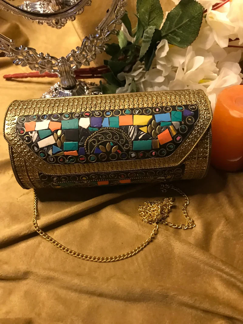 Cylindrical Clutch Bag
