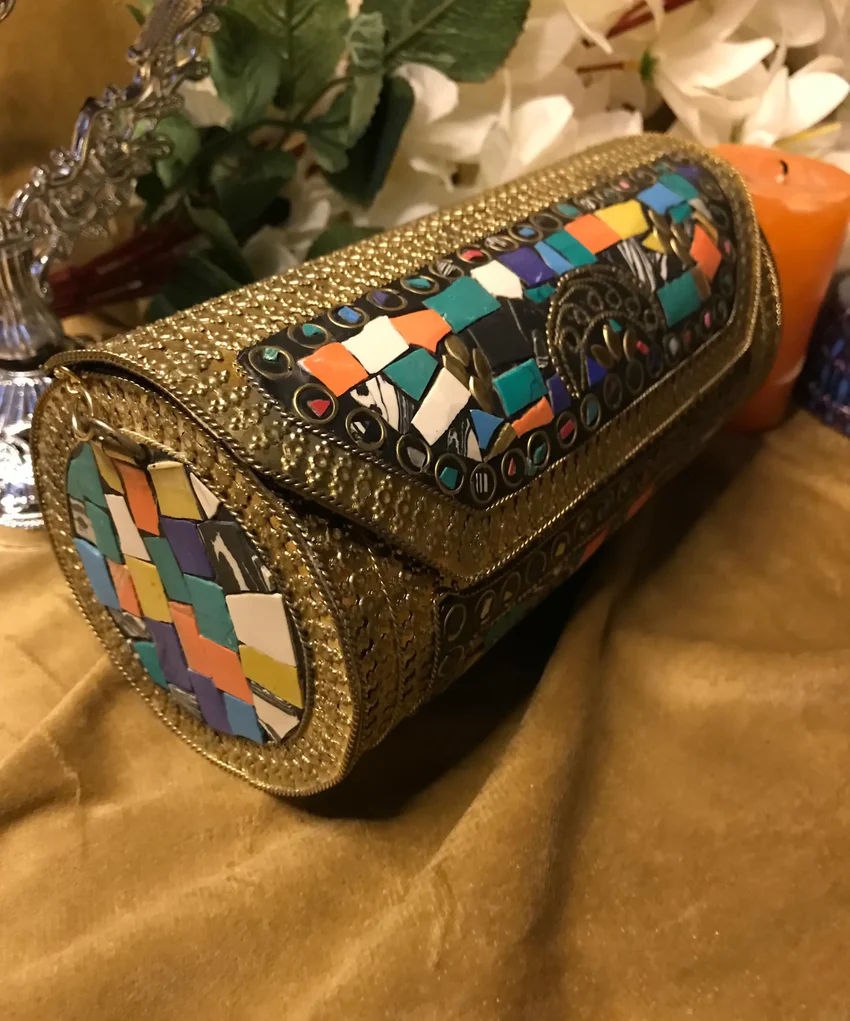 Cylindrical Clutch Bag