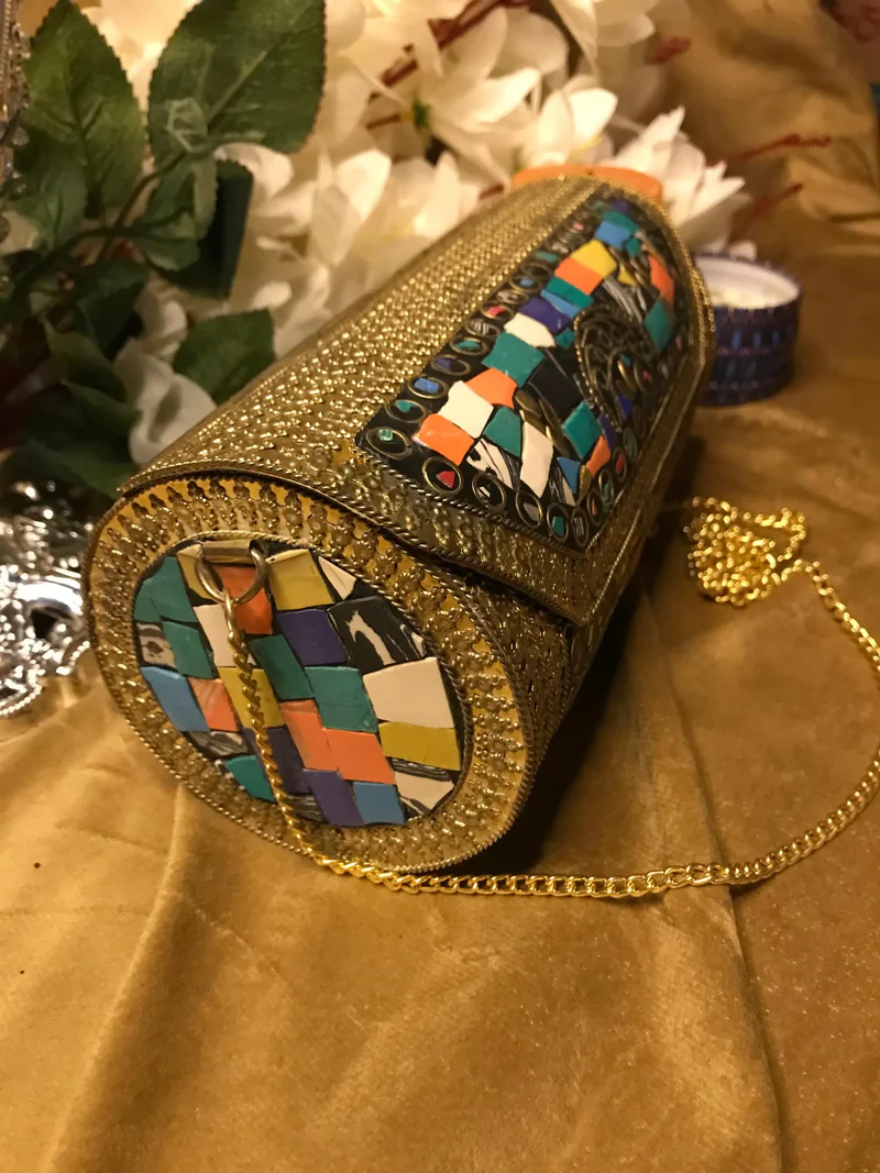 Cylindrical Clutch Bag