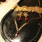 Delicate Pendant Necklace with Earrings