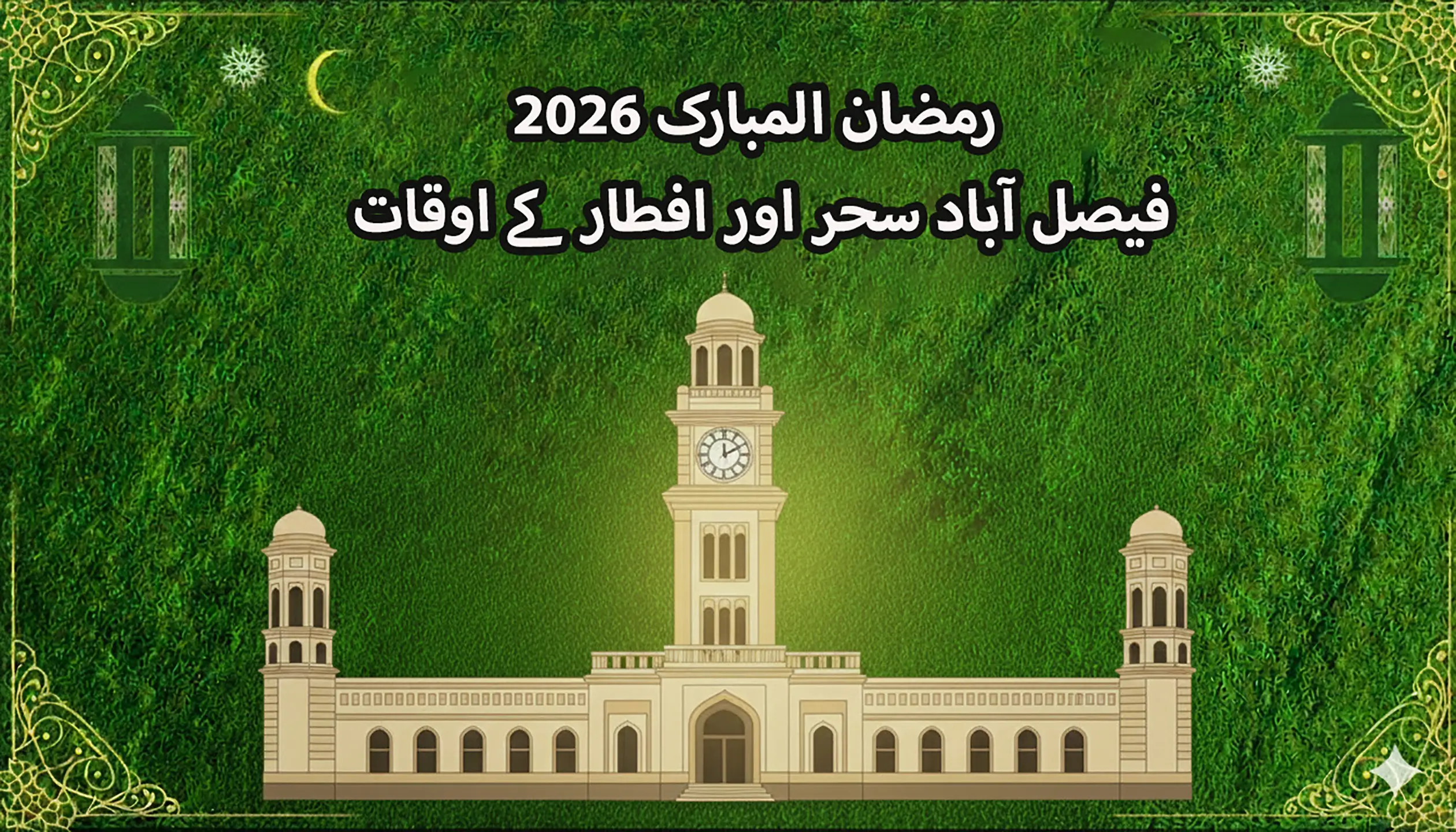 Faisalabad Ramadan Timing 2026 – Today Sehri & Iftar Time in Faisalabad