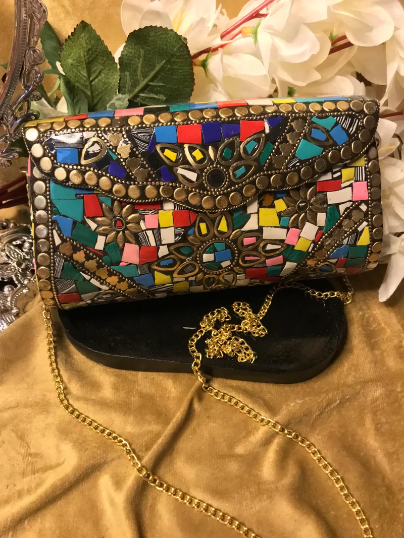 Metal Mosaic Clutch Bag (1)