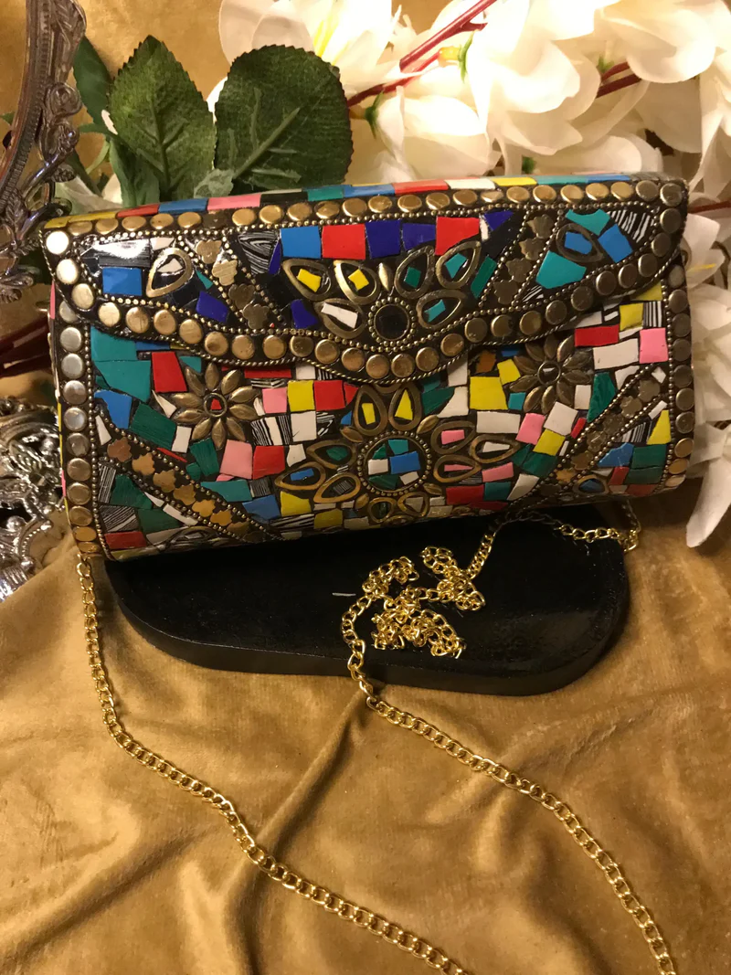 Metal Mosaic Clutch Bag (1)