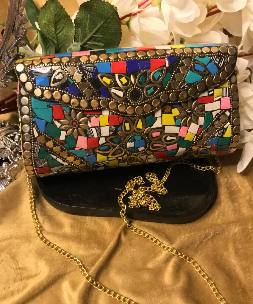 Metal Mosaic Clutch Bag (1)