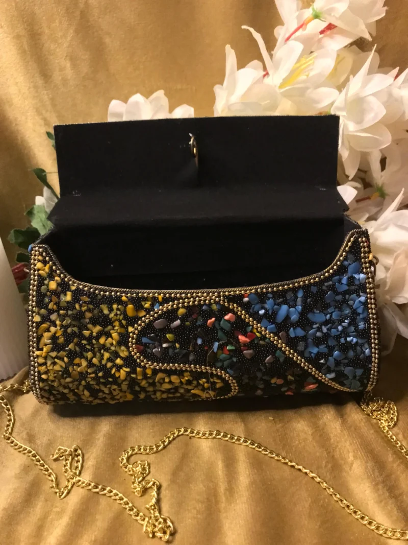 Mosaic Metal Clutch Bag (1)