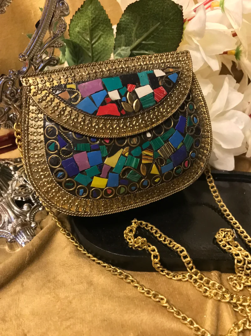 Mosaic Metal Clutch Bags (1)