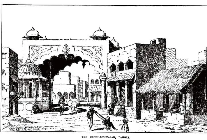 Old photograph Walled City Lahore 19th century