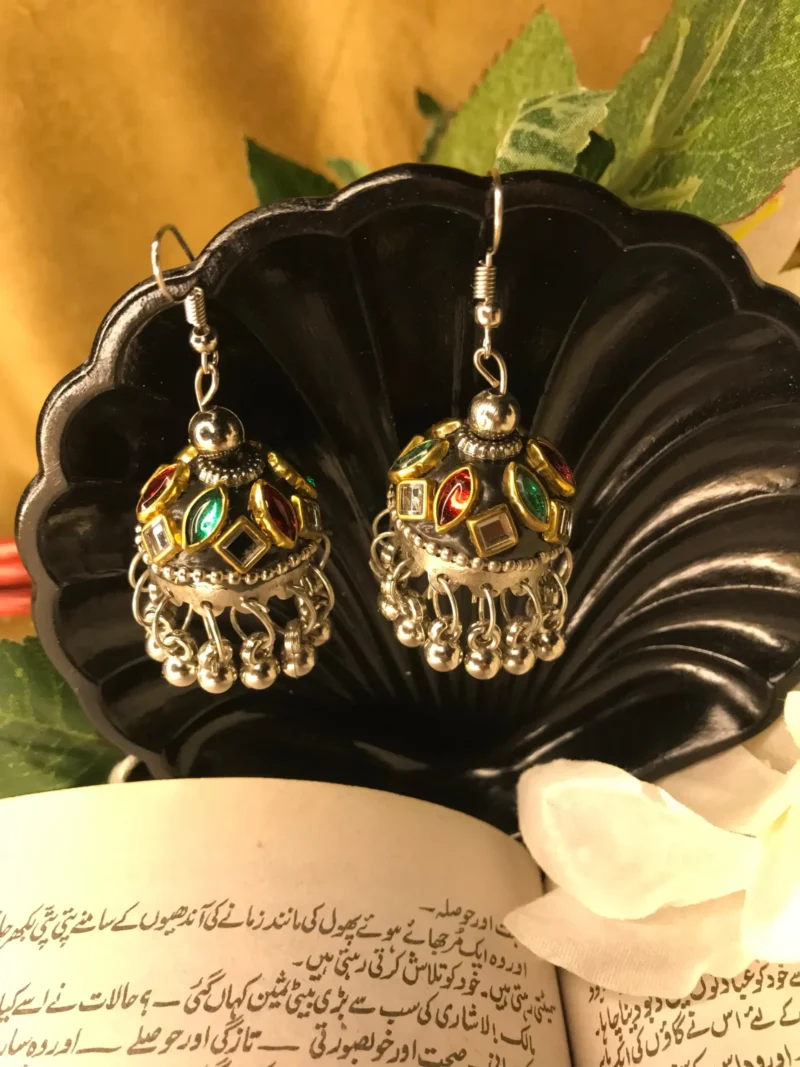 Vintage Black Jhumki (2)
