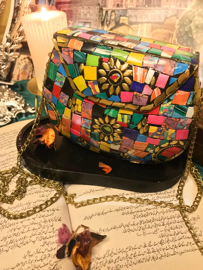 Gold Metallic Clutch Bag