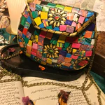 Gold Metallic Clutch Bag