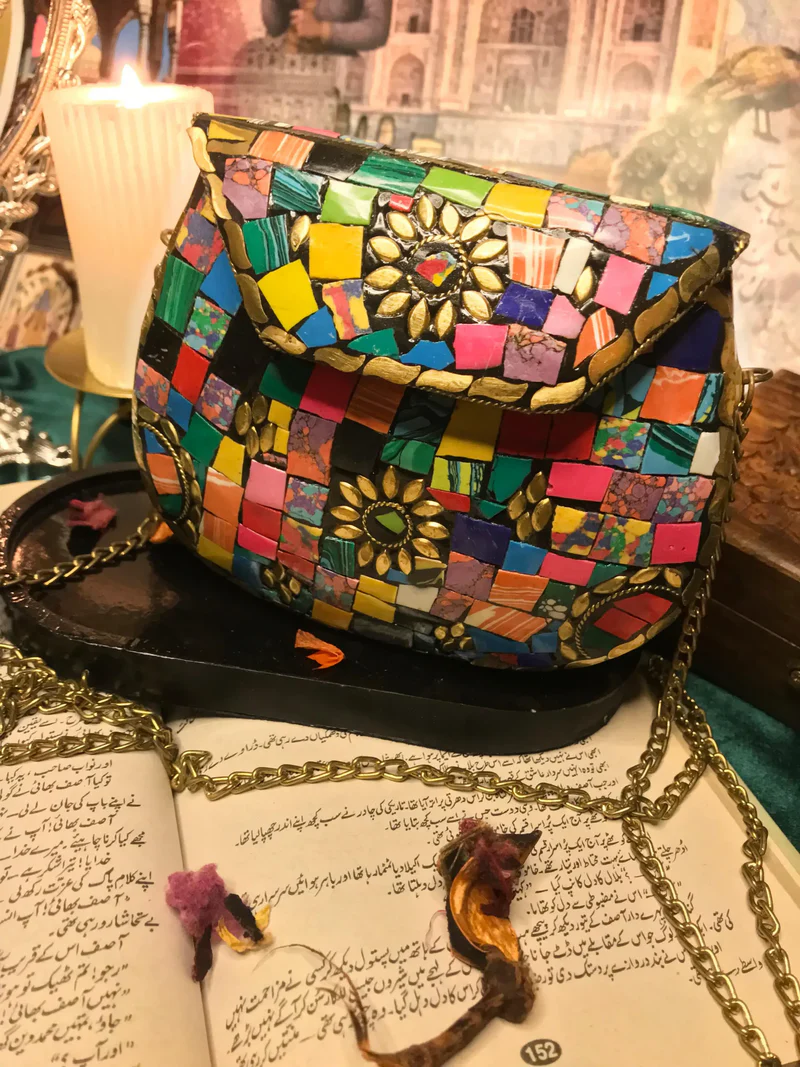 Gold Metallic Clutch Bag