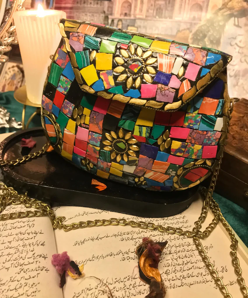 Gold Metallic Clutch Bag