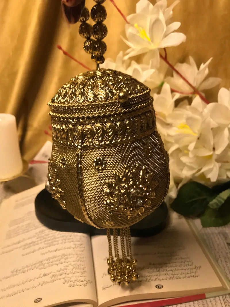 Handmade Metallic Potli Bag