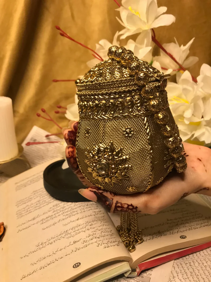 Handmade Metallic Potli Bag