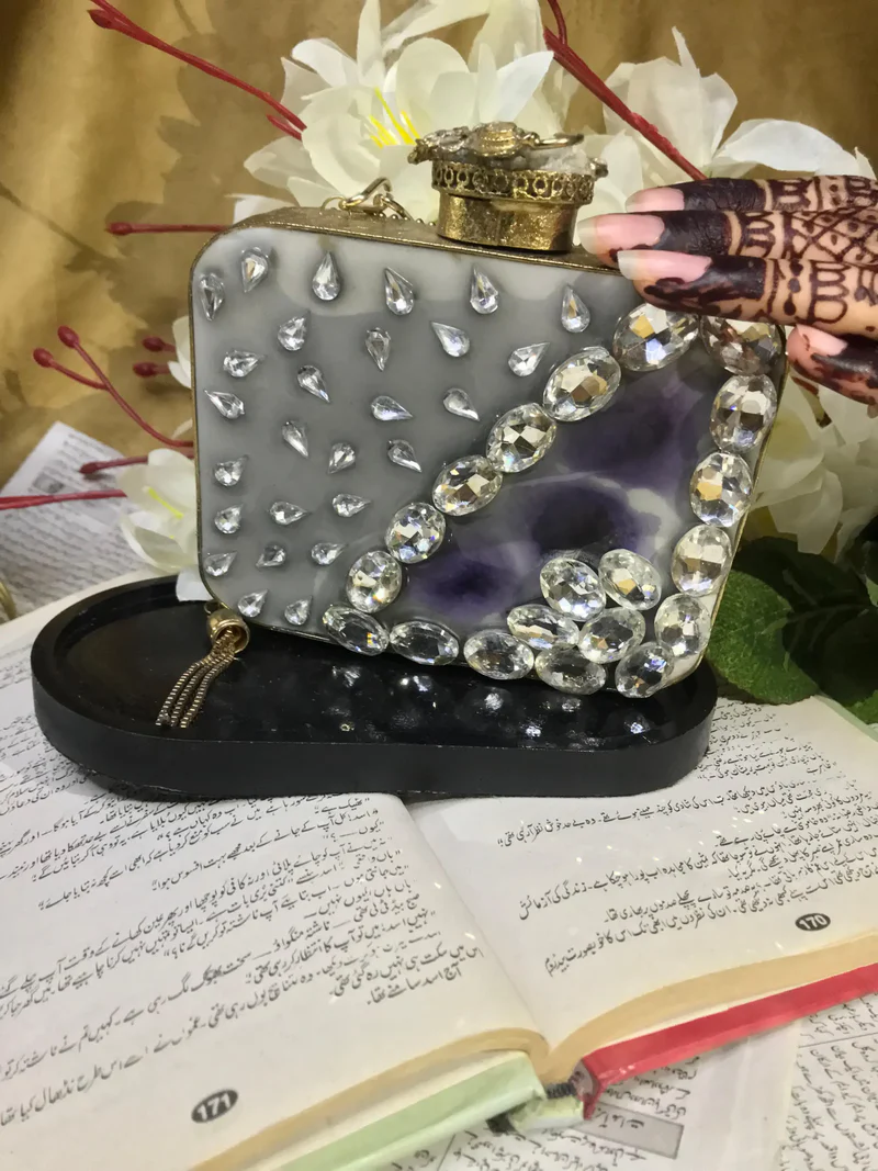 Metallic Acrylic Clutch