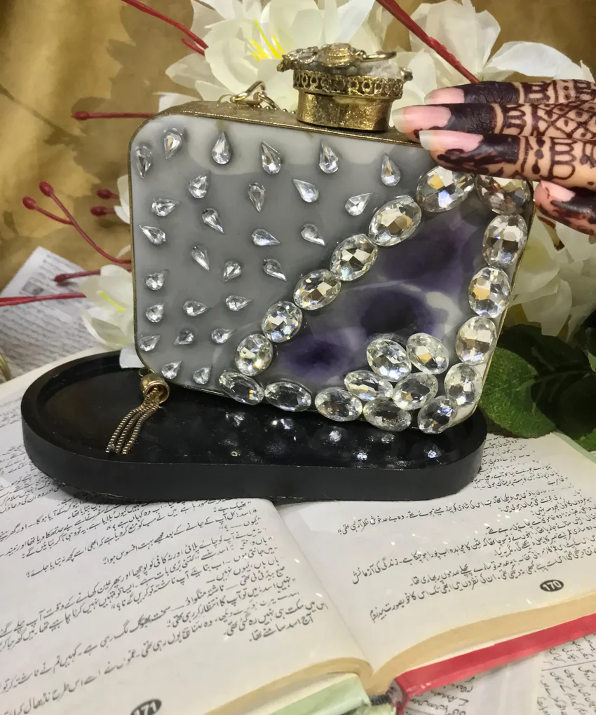 Metallic Acrylic Clutch