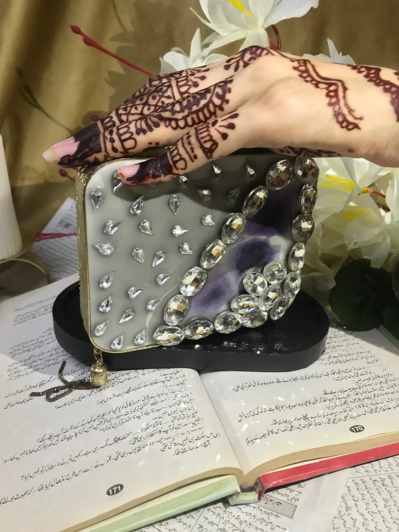 Metallic Acrylic Clutch