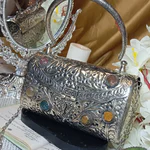 silver metal clutch pakistan