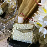Aesthetic White Pearl Clutch Bag
