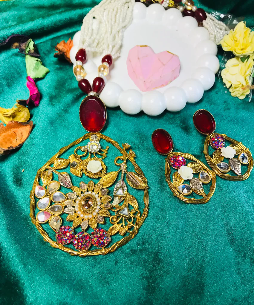 Unveil the charm of Pakistani Nauratan jewellery, where timeless designs meet vibrant colors, perfect for any occasion or celebration.