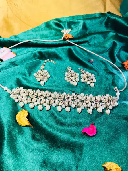 pearl kundan choker set (2)