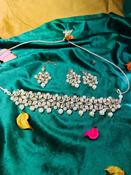 pearl kundan choker set (2)