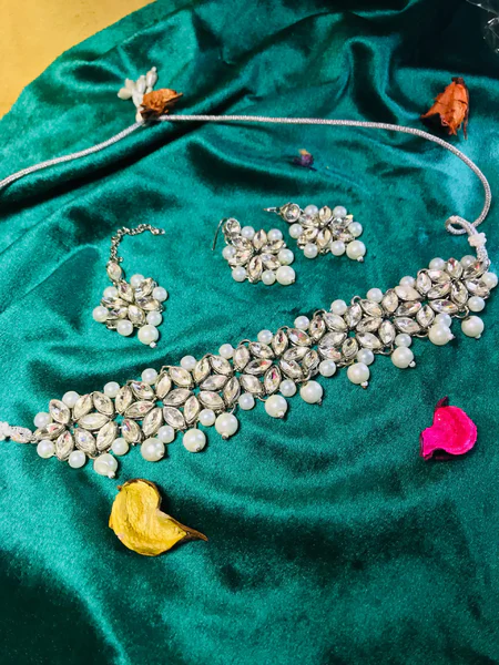 pearl kundan choker set (2)