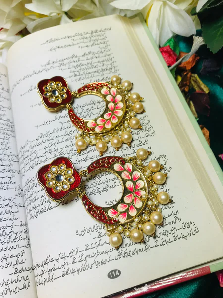 kundan earrings big size