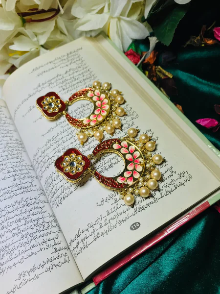 kundan earrings big size
