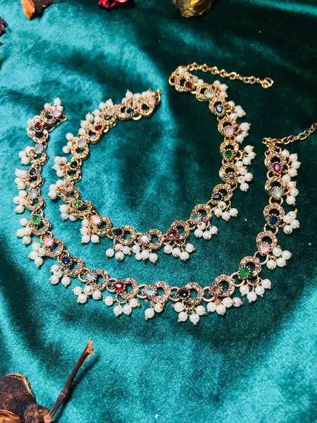 Jadau Kundan Anklets