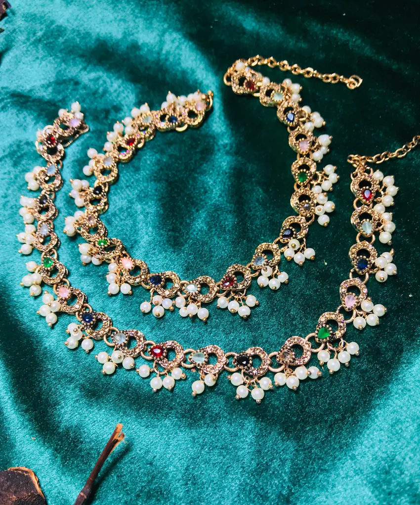 Jadau Kundan Anklets