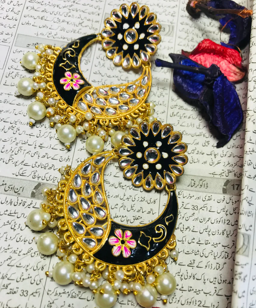 Handmade Kundan Earrings Design