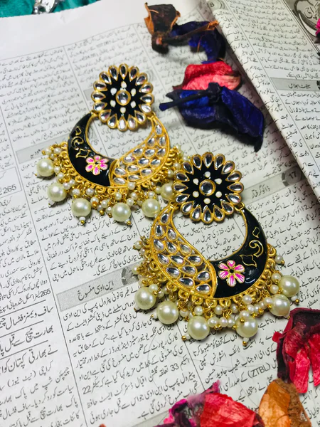 Handmade Kundan Earrings Design