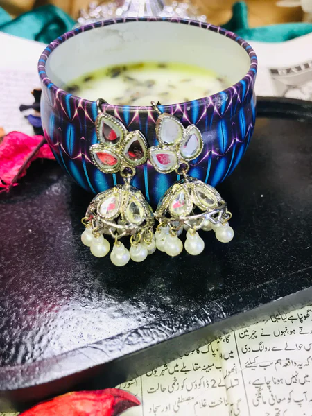 White Jhumka for Girl